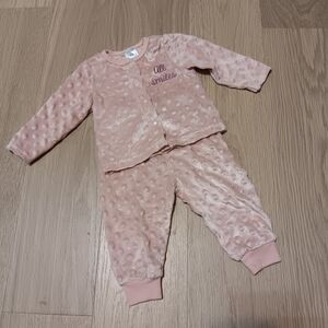 Le Top Pink Fleece Kids Pajama Set